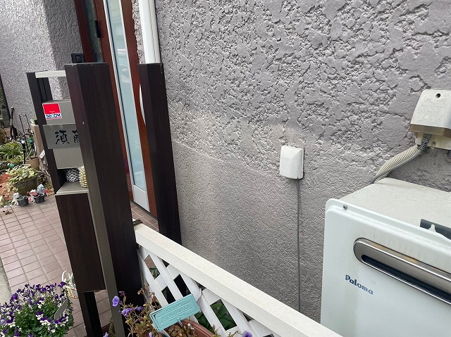 外壁の上塗り仕上がり